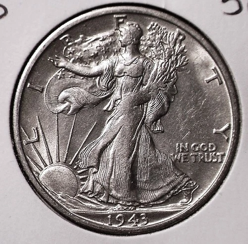1943-S Walking Liberty Half Dollar, BU #3138