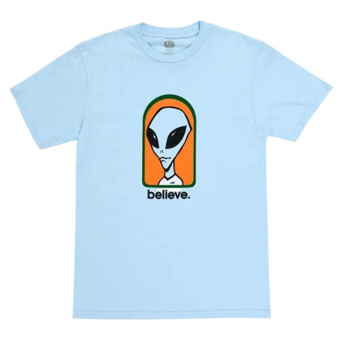 Alien Workshop Shirt Believe Blue Skateboard Mens