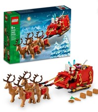 LEGO Christmas Santa’s Sleigh with Reindeer & Santa Claus **NEW** (40499) Sealed