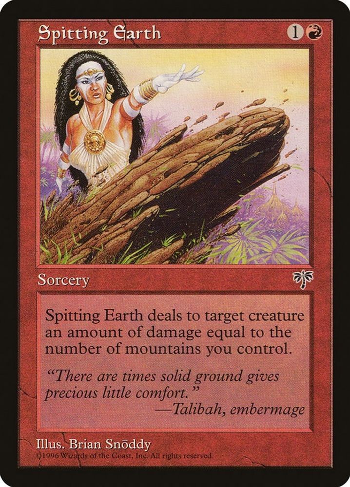 1996 Magic: The Gathering: Mirage - Spitting Earth (#193, Common, Near Mint)