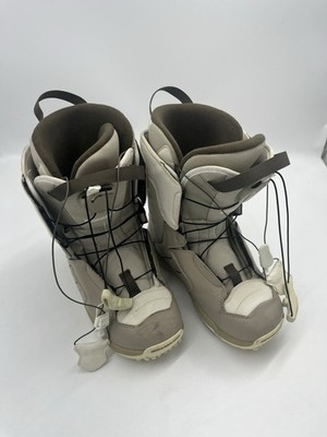 Salomon Vigil Women s Snowboard Boots Size 8 US 40 EU AutoFit Beige Lace-Up