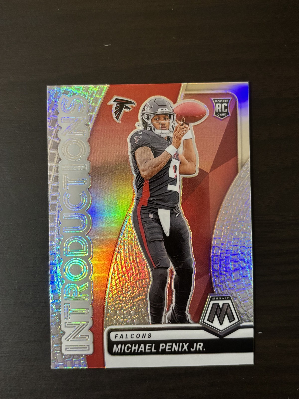Michael Penix Jr 2024 Mosaic Introductions Silver Prizm Rookie #6 RC Falcons