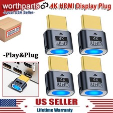 4PCS 4K HDMI HDTV Virtual Monitor Display Headless Adapter Dummy Plug Emulator