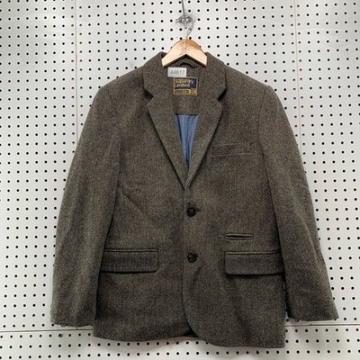 Superdry Limited Blazer Men XL Wool Blend Herringbone  Tweed Jacket Sport Coat