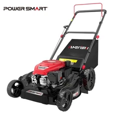 Amerisun 21-inch Gas Push Lawn Mower, 3-In-1, 144cc Engine, Large Grass Catcher