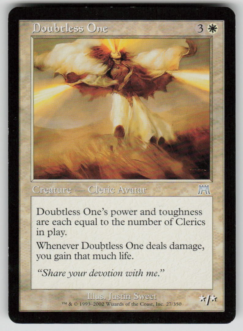 Doubtless One Uncommon Onslaught 27 MTG Moderately Played