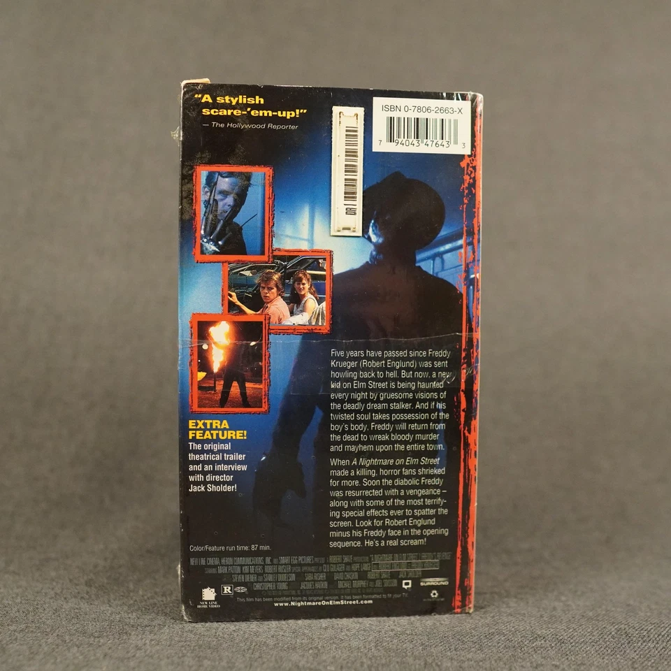 Vintage A Nightmare On Elm Street 2 Freddy's Revenge VHS Horror Movie Sealed - Image 2 of 4