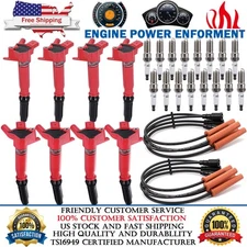 8 Pack Ignition Coil & Spark Plug & Wire For 2010-2017 Ford F150 F250 F350 6.2L