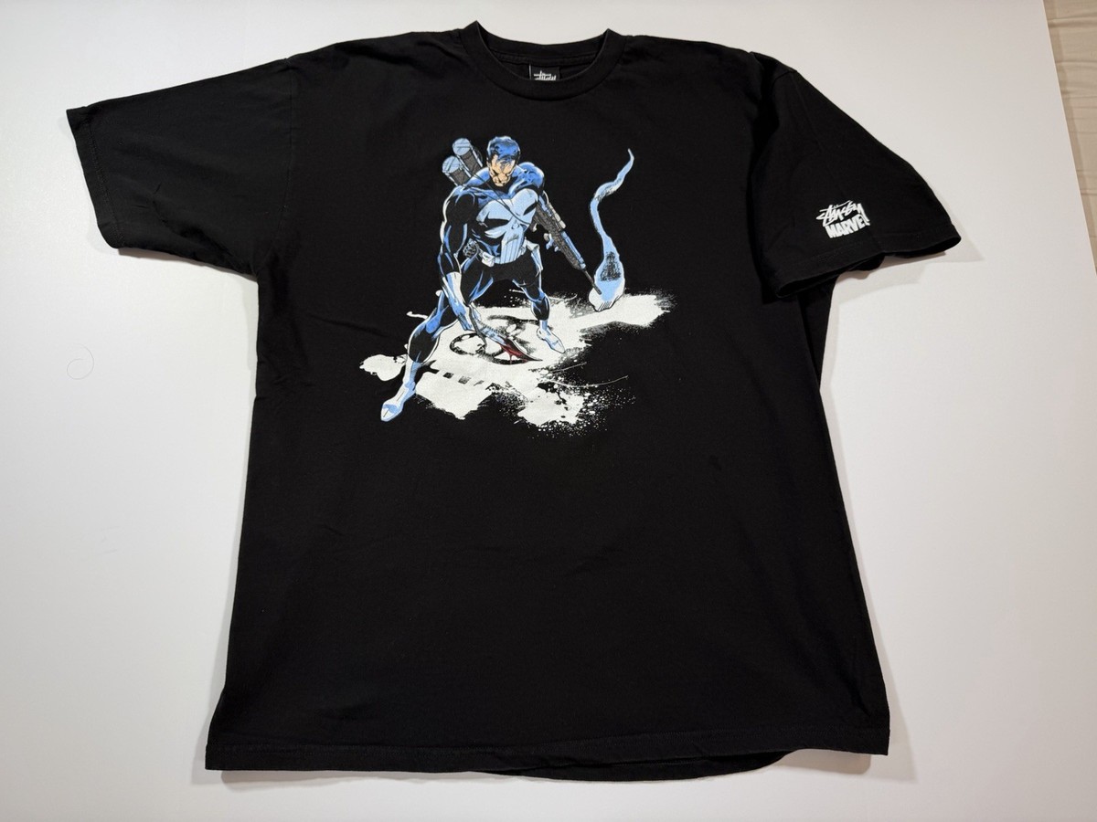 Stussy x Marvel Punisher Tee Shirt Black Size XL 2011 | eBay