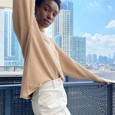 Aritzia Wilfred Free Women’s Burnt Orange Hush Knit Turtleneck Sweater XS $138