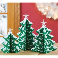 Herrschners® Snowy Pines Shelf Sitters Plastic Canvas Kit