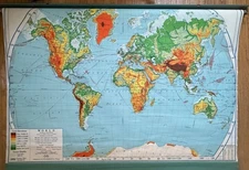 1958 A.J. Nystrom / Finch, Physical Political Map of the World Model FP 98