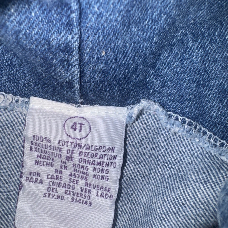 Vintage Embroidered Denim Overall Dress -Y2K Winnie The Pooh/Piglet 4T - Изображение 2 из 4