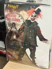 Spirit Halloween Carver The Clown Child Medium 10-12 Halloween Outfit GUC