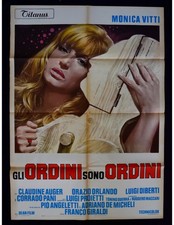 Manifesto GLI ORDINI SONO ORDINI Monica Vitti Auger Orlando Diberti Giraldi A459