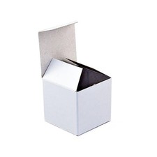 White Glossy Paper Gift Box 2 x 2 x 2 Inches