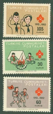 Turkey #1547 - 1549 Mint Never Hinged 1962 SCOUTS - SCOUTING Set