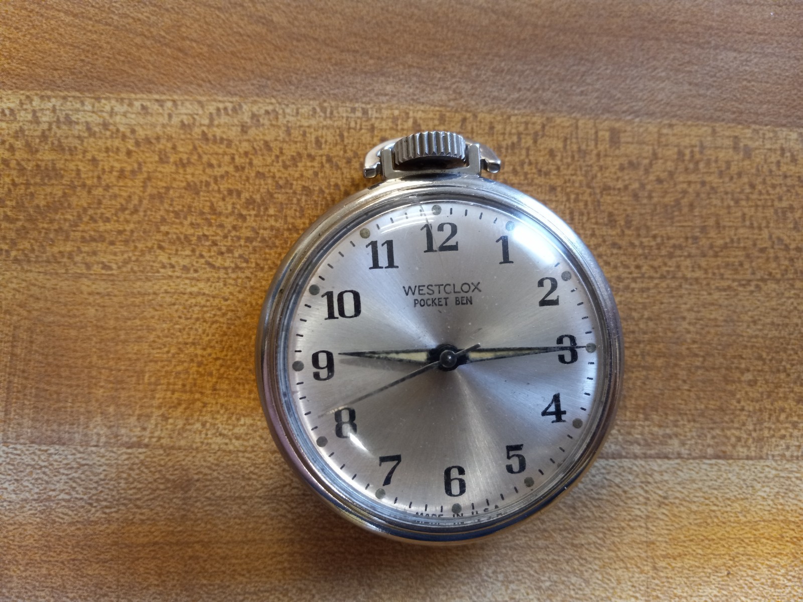 Vintage Westclox Pocket Ben  Pocket Watch  Runs and keeps time