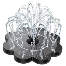 Solar Fountain Flower Shape-No Battery, Glass 3.5W Solar Water Fountain with 7 