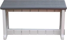 Leisure Accents 36"x20" Bench (Deep Grey/Warm Grey)