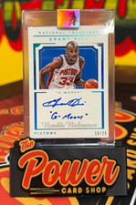 2015 National Treasures Grant Hill Notable Nicknames Auto 18/25 Pistons G-Money