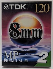 TDK 8mm MP 120 Premium 2-Pack Camcorder Cassette Tapes P6-120MPL2 Sealed NEW