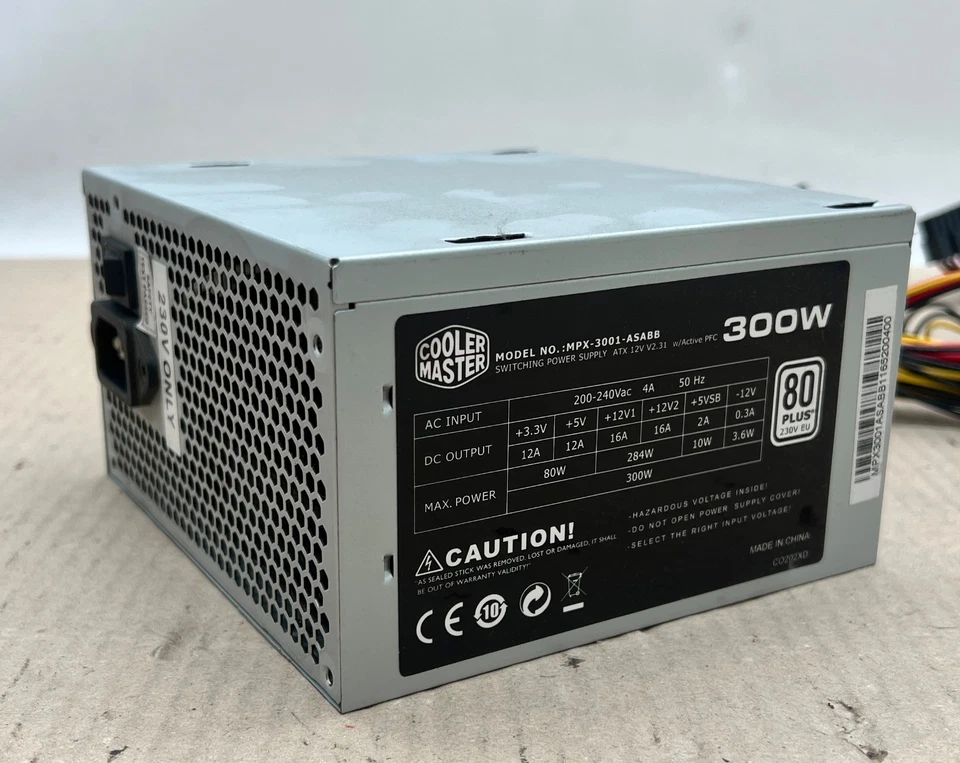 PSU COOLER MASTER MPX-3001-ASBB Alimentatore per PC Desktop 300W ATX 20+4 Pin - Immagine 2 di 3