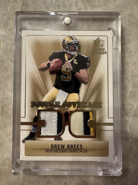 2007 SP Rookie Threads - Double Coverage Drew Brees #DC-DB (MEM) NFL Football