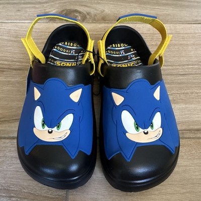 Ground Up Sonic the Hedgehog Boys EVA Clog Black Blue Yellow Slip On US 2
