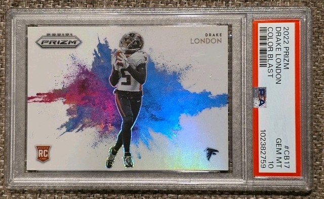 2022 Panini Prizm Color Blast #CB17 Drake London RC PSA 10 GEM MT ColorBlast