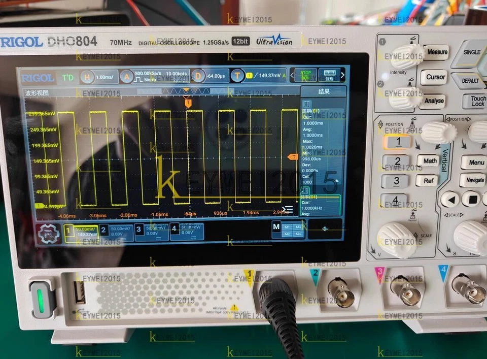 RIGOL DHO804 70MHz 4-Channel 12Bit Portable High Resolution Digital Oscilloscope - Image 4 of 4