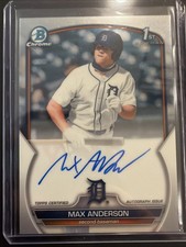 2023 Bowman Draft - Chrome Prospect Autographs Max Anderson #CDA-MA (AU, RC)