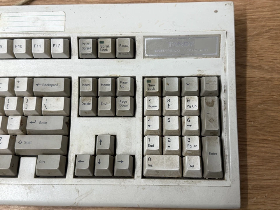 Vintage Tandy Enhanced Mechanical Computer Keyboard UNTESTED SOLD AS-IS - Image 2 of 4