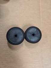 Vintage 1/10 Kimbrough Front Wheels & Foam Tires Mounted Green Dot Rare Nos...