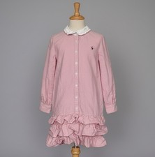 Polo Ralph Lauren Girl Shirt dress Size 6 Pink Preppy Classic Pony Birthday