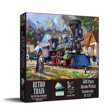 SunsOut Retro Train 500 pc Jigsaw Puzzle