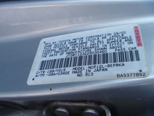 Puerta trasera derecha pasajero vidrio 4 puertas sedán se adapta 00-05 ECHO 328726 Foto 3 de 3