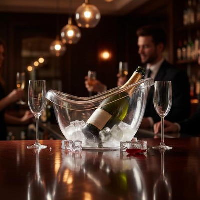 Sektbehälter Rostfrei Wein Eisbehälter Auslaufsicher für Karaoke