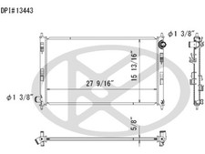 Radiator For 2013-2015 Mitsubishi Outlander Sport 2014 FC213KY Aluminum Core