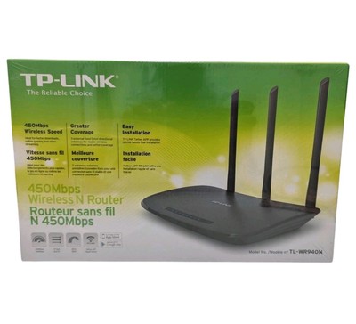 TP-Link TL-WR940N 300N Wireless Router Black 450Mbps Networking for Home/Office