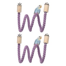 2 Pcs Bird Rope Perch Swing Bird Stand Rope Perch 32 Inch Purple