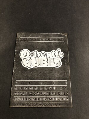 qbert qubes Commodore 64 manual