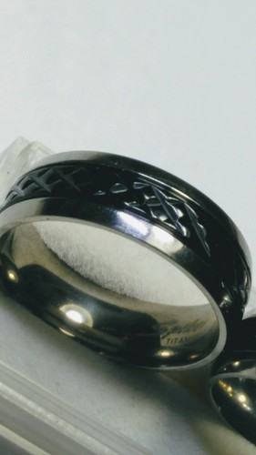 FINE TITANIUM BAND RINGS SIZES 12.25-12.5, 10.25-10.5, AND 9.25 (THREE RINGS) - Picture 6 of 12