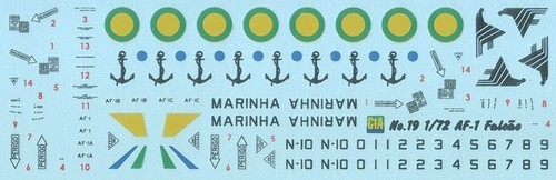 CtA Models 019 1/72 Decal Falcao do Marinha Brazilian Navy AF-1 and AF-1A A-4M - Picture 3 of 12