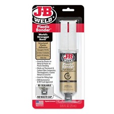 J-B Weld 50133 Plastic Bonder Structural Adhesive Syringe - Tan - 25 ml