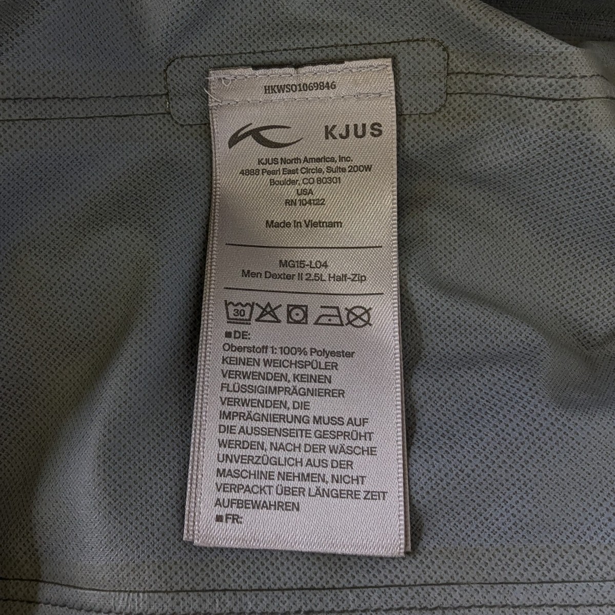KJUS Mens Small 48 Dexter II Olive Green 1/2 Zip Jacket 2.5L