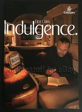 2010 EMIRATES AIRLINES First Class Indulgence MARKETING BROCHURE airways advert 