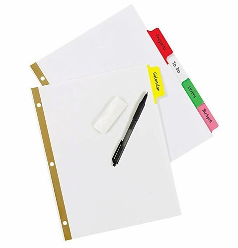 Avery Big Tab Write & Erase Dividers - 5 Multicolor - Tabs 1 Set 23076 - Picture 2 of 3