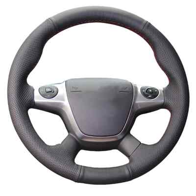 Artificial Leather Hand-stitched Steering Wheel Cover For Ford Focus 3 2012-2014