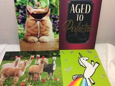AVANTI BIRTHDAY GREETING CARDS New w/envelopes LOT 4 DIFFERENT BIRTHDAY CARDS